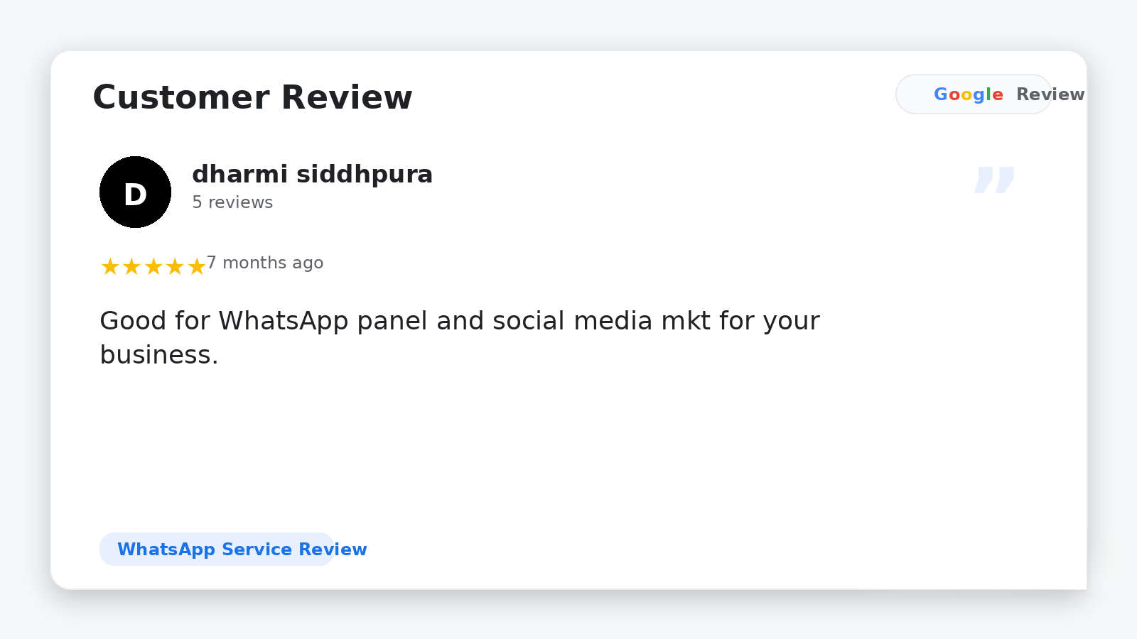 Google Review 12 new