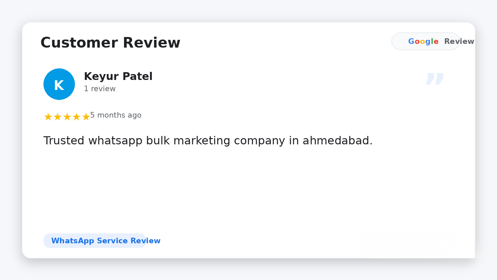 Google Review 13 new