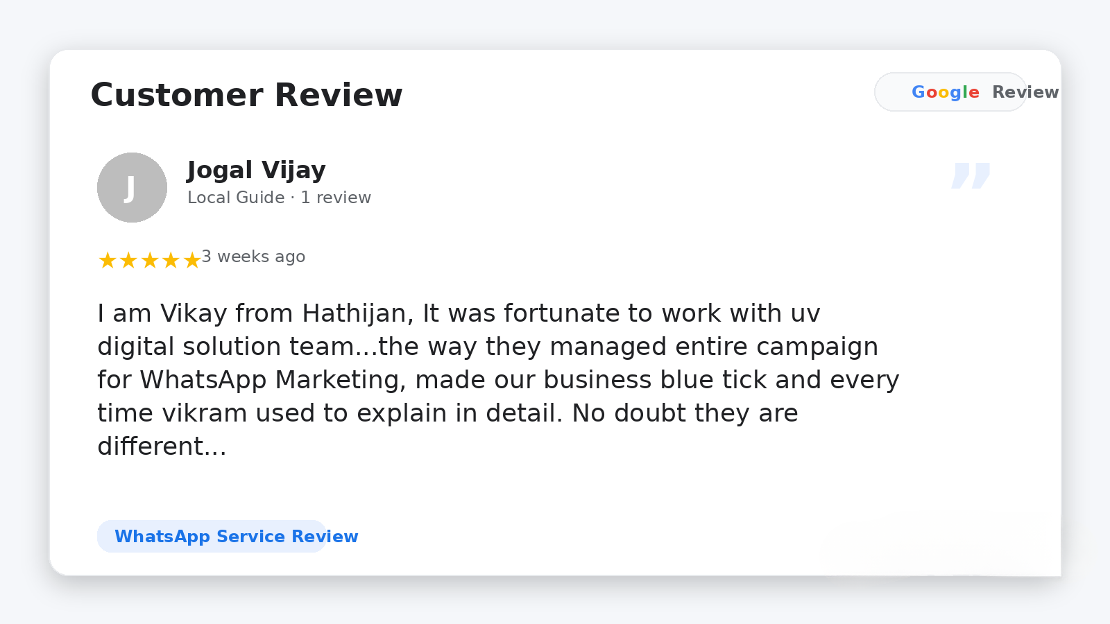 Google Review 2 new