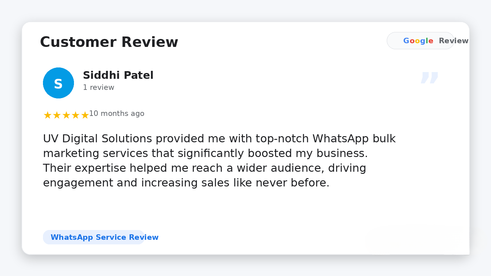 Google Review 6 new