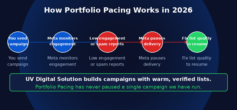 WhatsApp portfolio pacing 2026 how it works campaign delivery Meta monitoring
